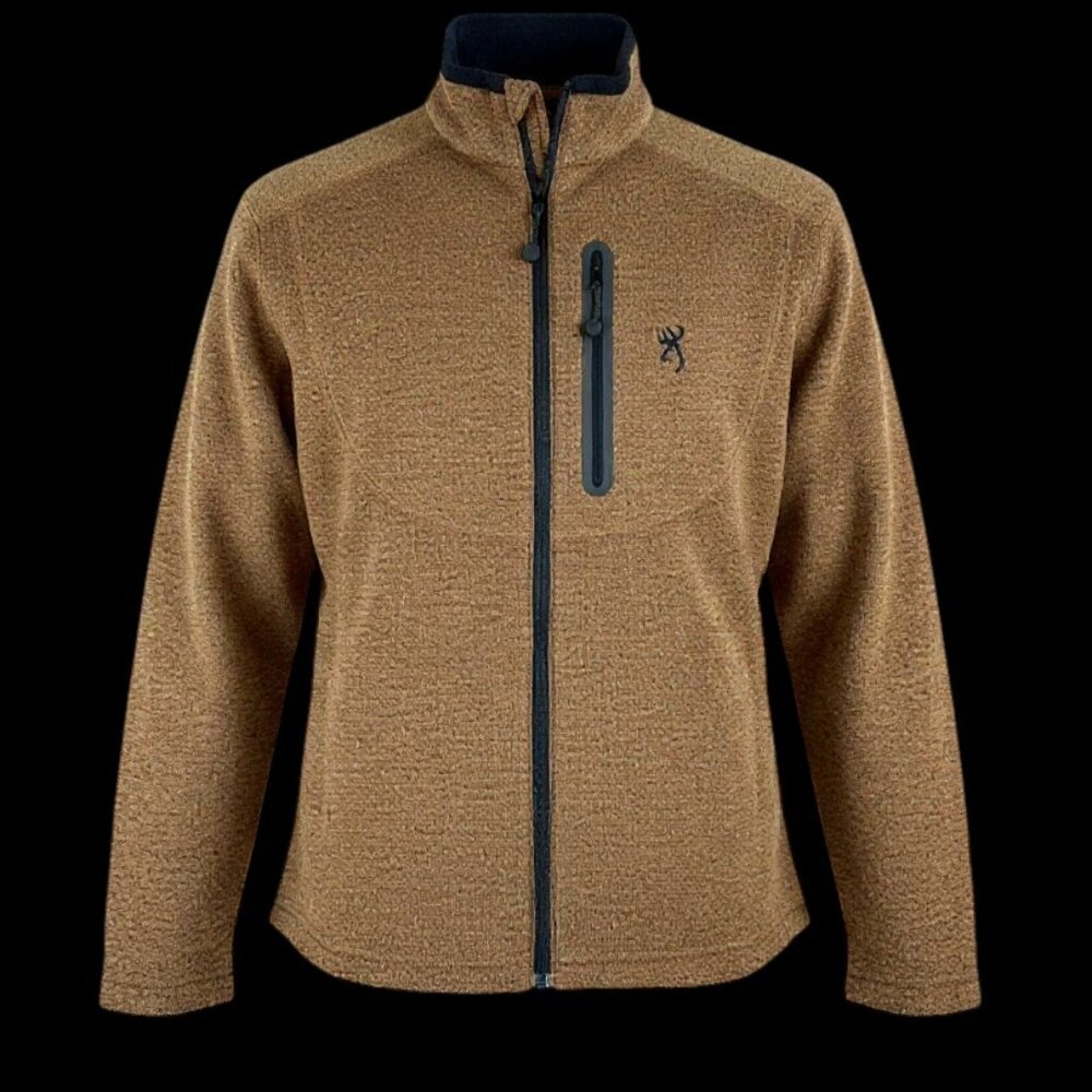 Browning Summit Men's Medium Brown Full Zip Fleece Jacket
